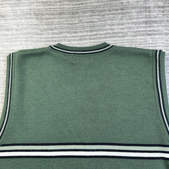 VINTAGE Xtreme Gear Sweater Vest Mens Large Green Cricket Tennis Golf Y2K - Picture 4 of 7